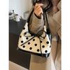 Trendy Polka Dot Tote Shoulder Bags Women New PU Leather Commuter Underarm Bag Lady Casual Big Handbags
