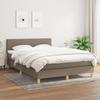 3140461 vidaXL Divan Bed with Mattress Taupe 140x200 Cm Fabric