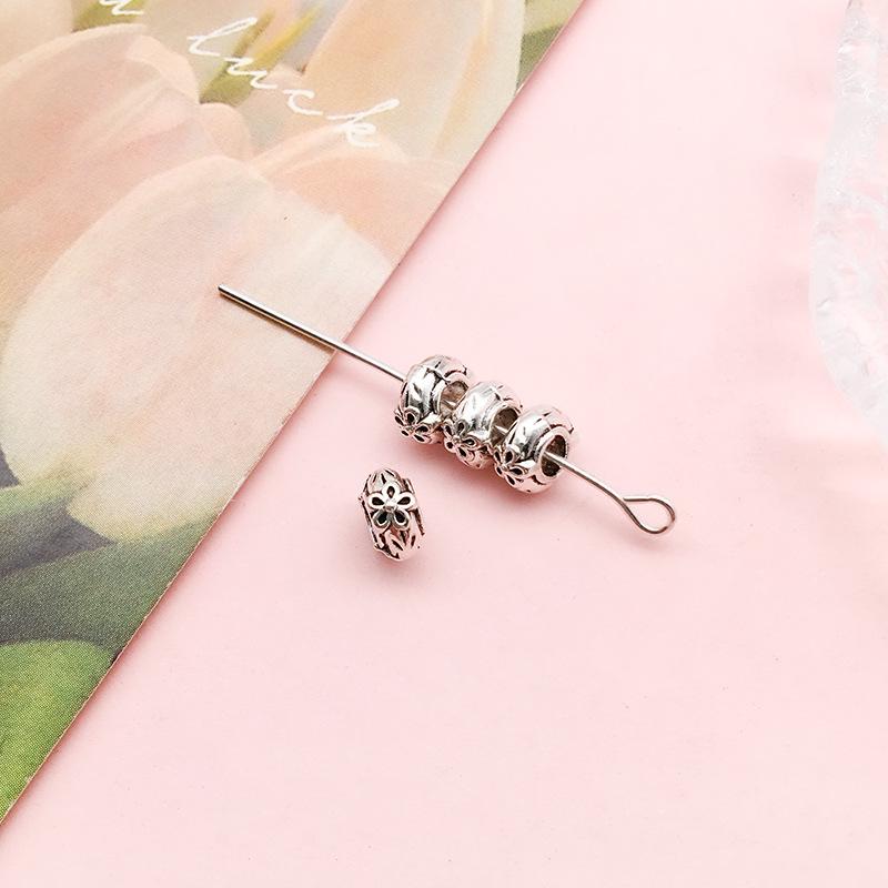 Антикварные серебряные бусины-разделители в форме цветов и звезд для самодельных украшений