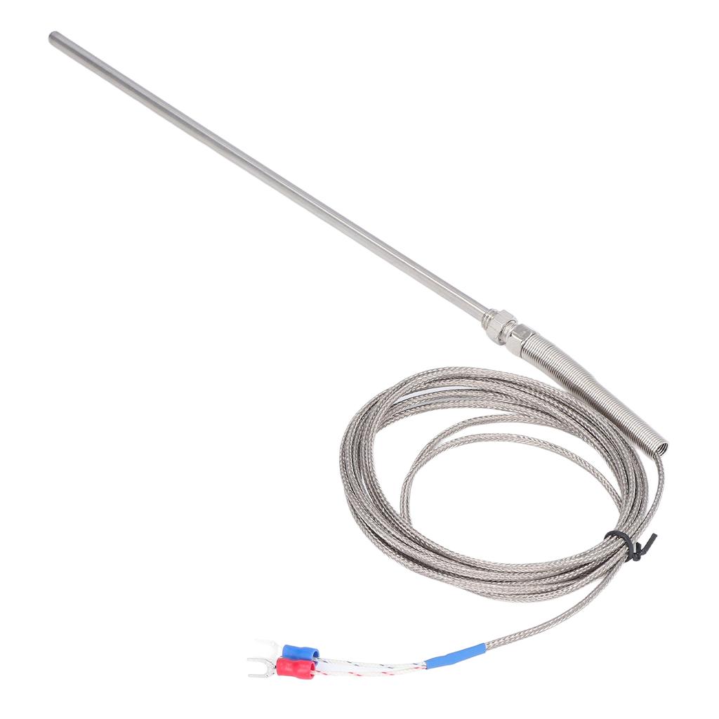 K Type Thermocouple Stainless Steel Thermocouples Probe for Temperature Measurement 200mm 3 Meters