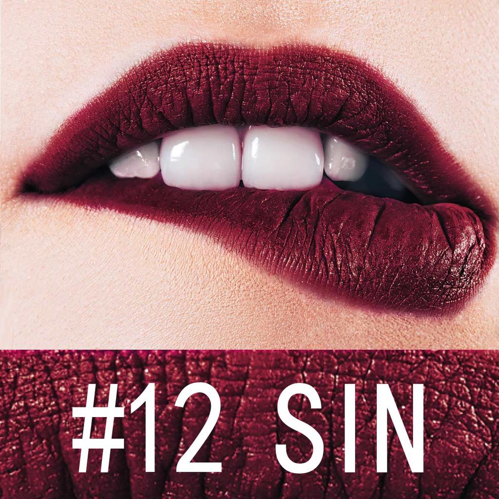 12 цветов мини-водонепроницаемый прочный антипригарный стакан губная помада матовый блеск для губ