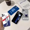 Чехол для телефона с логотипом A-Airbus для IPhone 11 13 16 12 17 14 15 Pro Max Plus Мягкая прозрачная задняя крышка Coque