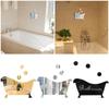 Bathtub Pattern Decals Washroom Entrance Sign Mirror Surface Bathroom Door Plate Wall Sticker