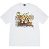 Stussy Джинсовая ткань Слезы Коллаборация Графический Принт Круглый Вырез Короткий Рукав Футболка Унисекс Топы 3903997