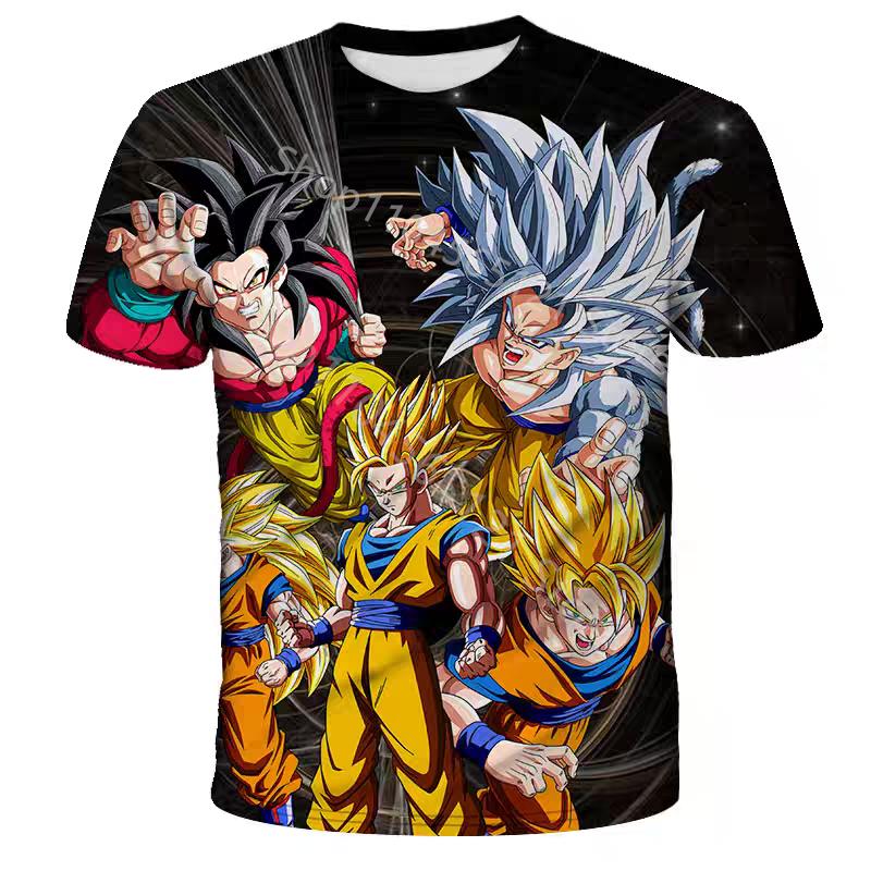 Dragon Ball Tshirt Kids Boys Girls Clothes Kakarot Kids T-Shirt Goku Super Saiyan Vegeta Fashion Streetwear Boys Girls