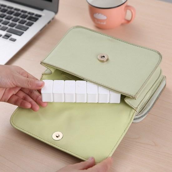 Чехол для таблеток, портативный для офиса, пластиковый, 7 сеток, прямоугольный чехол для планшетов, разделитель, практичный, влагостойкий, можно использовать повторно