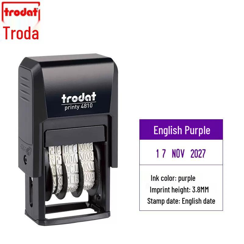 Самонаборный датер Trodat 4810, 3,8x20мм, Регулируемый, Даты на китайском и английском языках