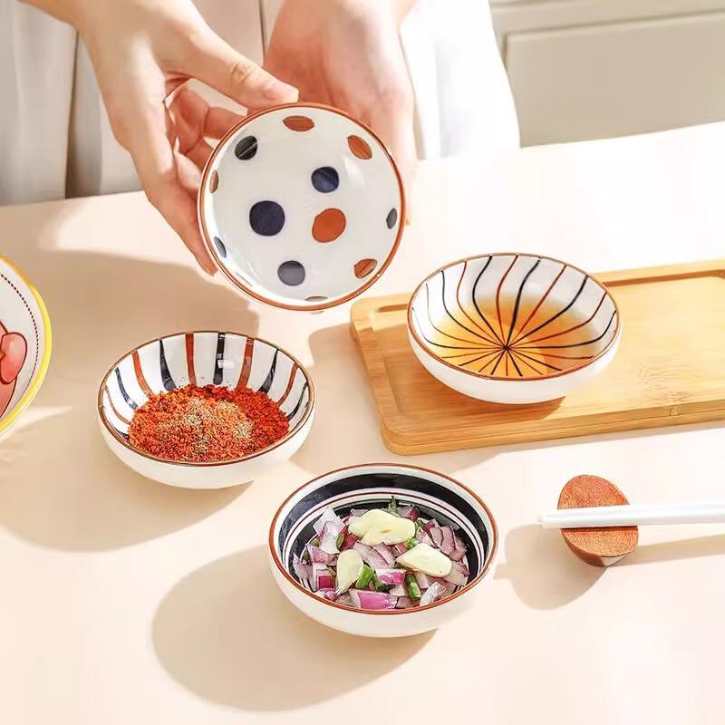 Abay Japanese Ceramic Soy Sauce & Appetizer Dishes