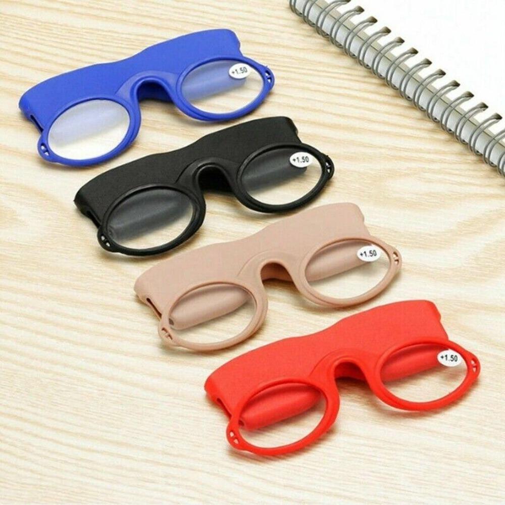 With Case Armless Silicone Nose Clip Portable Reading Glasses