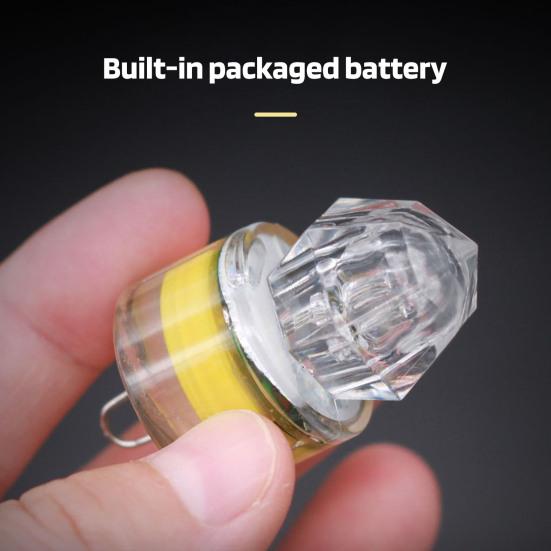 Underwater Fishing Lamp Waterproof Colorful LED Fish Luring Light Submersible Deep Drop Fish Attraction Gathering Lamp Fishing Accessories