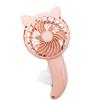 Hand Press Fan Cartoon Cat Ear Handheld Fan No Battery Manual Small Cooling Fan for Travel Outdoor