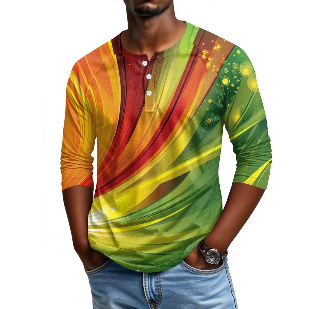 Мужской топ с рукавом реглан и рукавом три четверти