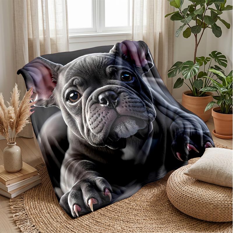 Golden Dog and Rainbow Theme blanket Lightweight Warm Flannel Blanket Decorative Throw Blanket for Home Decoration