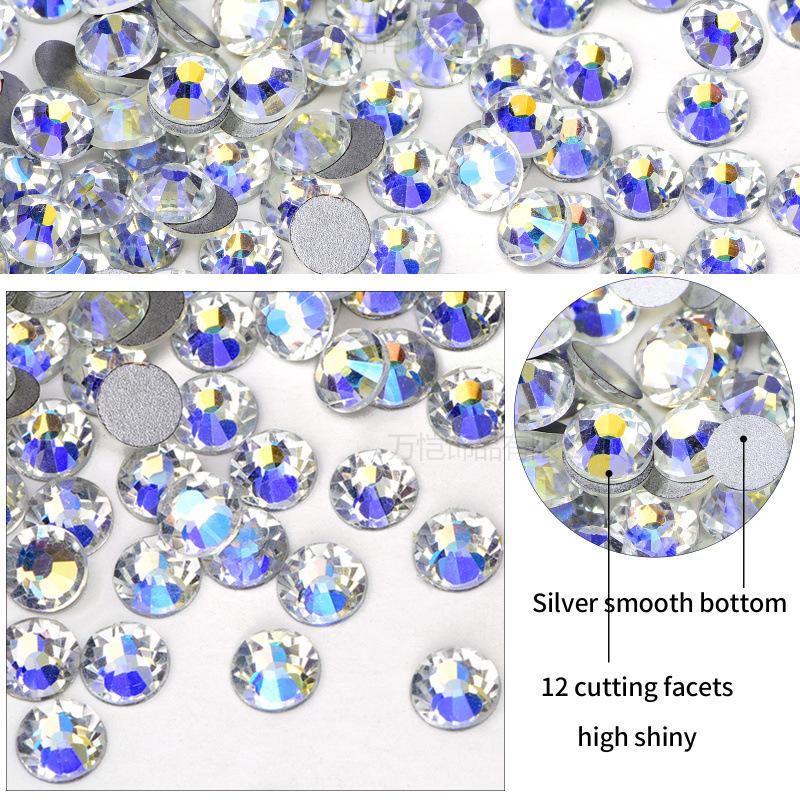 P72-180 Стеклянный нейл-арт Большая сумка с плоским дном и бриллиантами, посеребренные DIY Ювелирные изделия с бриллиантами Аксессуары Чехол для мобильного телефона Аксессуары со стразами