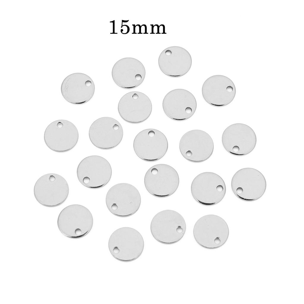 10-20Pcs/Lot Stainless Steel Charms For Jewelry Making Round Stamping Blanks Dog Tag Pendants Diy Necklaces Jewelry Findings