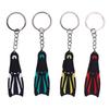 4pcs Diving Fin Keychain Pendant Silicone Dive Flipper Keychain Pendant for Wallets Phones Handbags