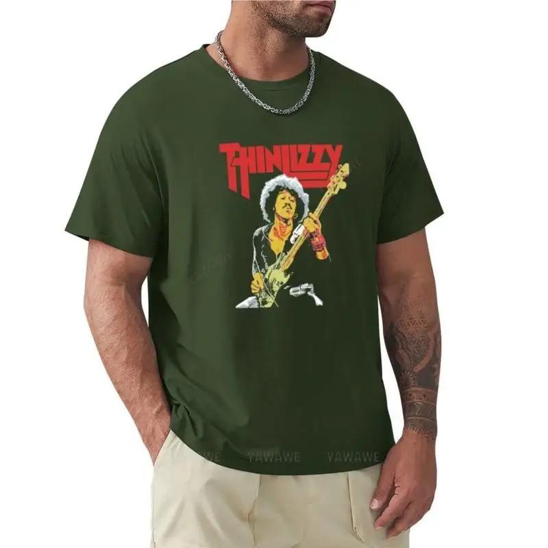 Футболка хлопок Thin Lizzy Футболка на заказ футболки кавайная одежда футболки для мальчиков футболки для черной футболки