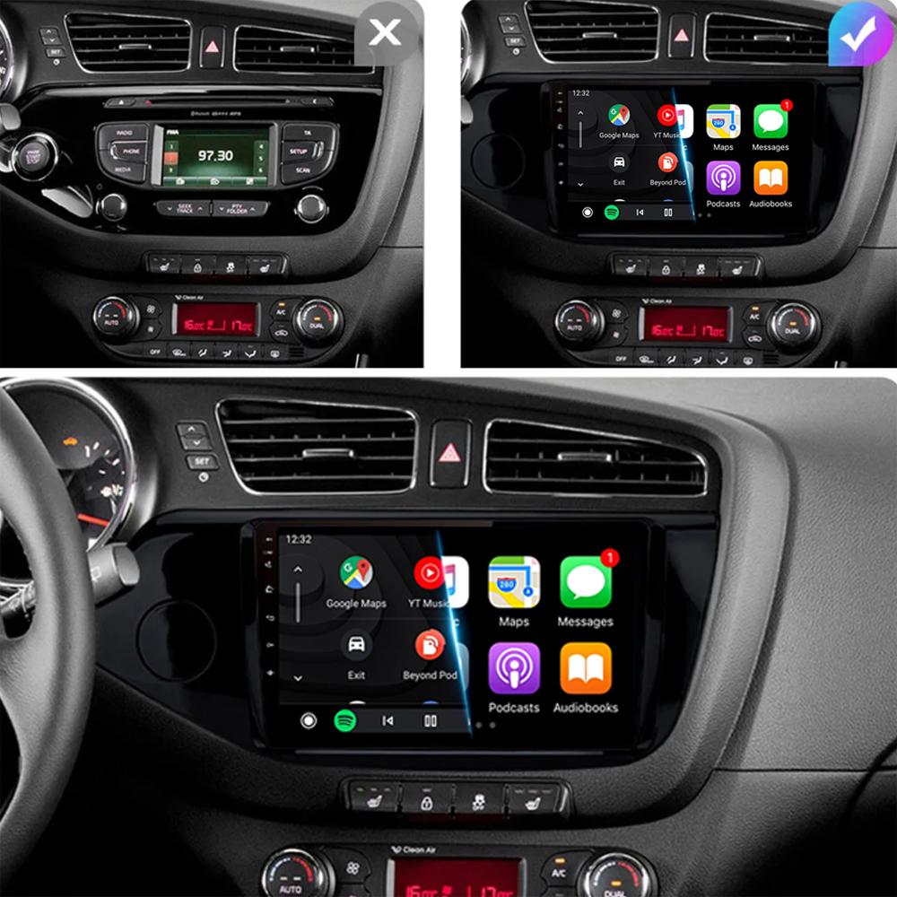 Автомобильное радио Android 14 Carplay для KIA Cee'd CEED JD 2012 2013 - 2018 Навигация Мультимедийный проигрыватель Стерео 5GWiFi+4G SIM BT видео