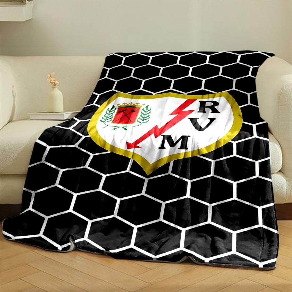 Rayo Vallecano Emblem Design print blanket soft and cozy perfect for the living room bed sofa or a nap,gift