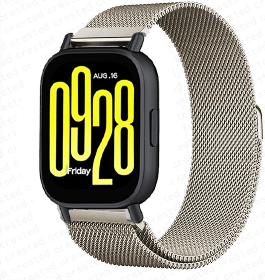 Миланский браслет для Xiaomi Redmi Watch 5 Active Металлический Браслет из Нержавеющей Стали ремешок Redmi Watch 5 Lite Магнитный Браслет