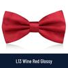 Men's Burgundy & Black Bow Tie for Weddings - British Korean Style