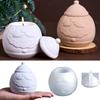 3D Банка для свечи в виде Санта-Клауса Силиконовая форма DIY с крышкой Коробка для хранения Формы для литья Гипс Смола Изготовление поделок Рождественское украшение
