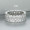 Модное серебряное кольцо с большим широким двухрядным кольцом из белого камня, роскошное обручальное кольцо с любовью, винтажные свадебные кольца с каплей воды