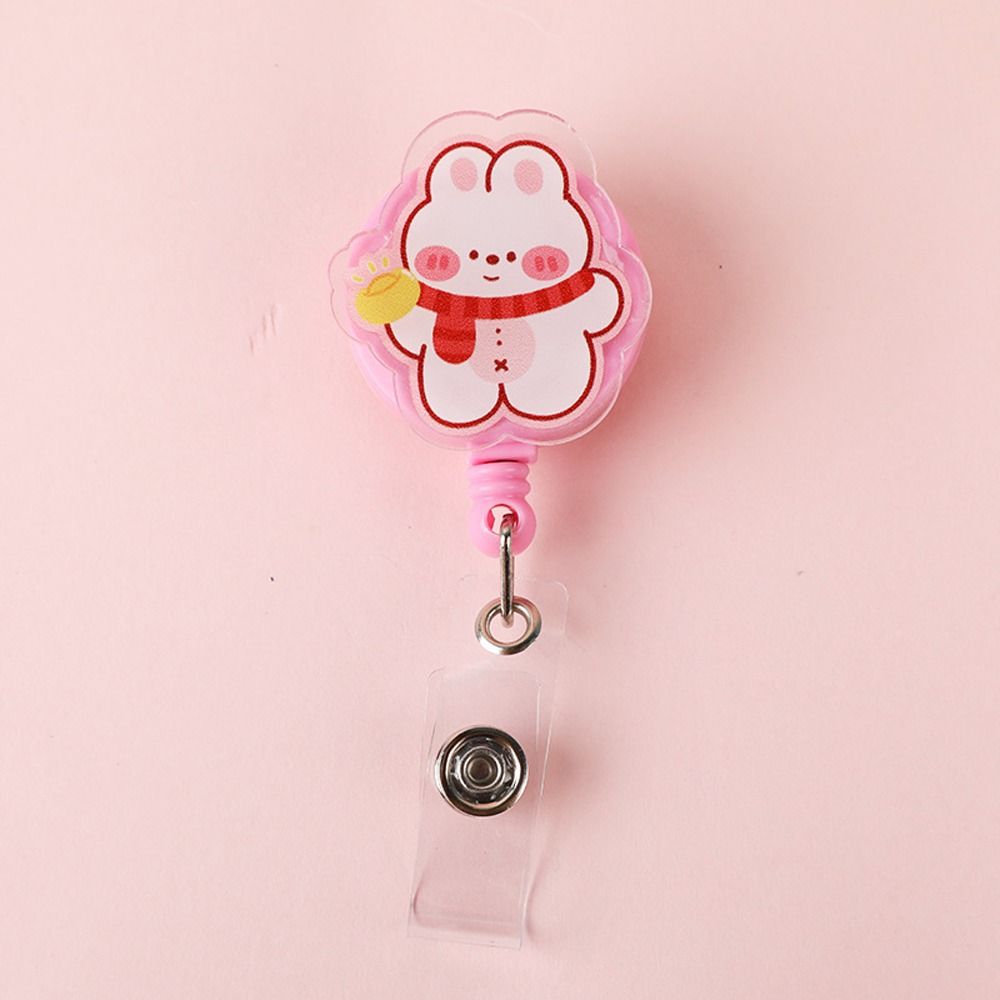New Cute Silicone Fruits Avocado Retractable Pull Badge Reel ID Lanyard Name Tag Card Badge Holder Reels