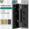 Invisible Spring Hinge: Automatic Rebound, Folding, Damping Door Closer for Silent Positioning On Hidden Wooden Doors.