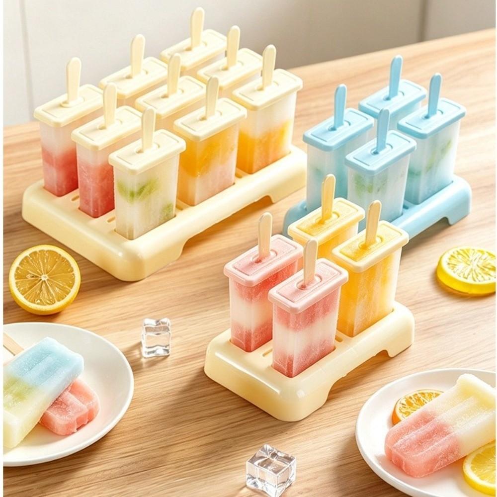 DIY Homemade Ice Box Creative Design Popsicle Mold Cube Tray Ice Cream Popsicle Mold Kitchen Use