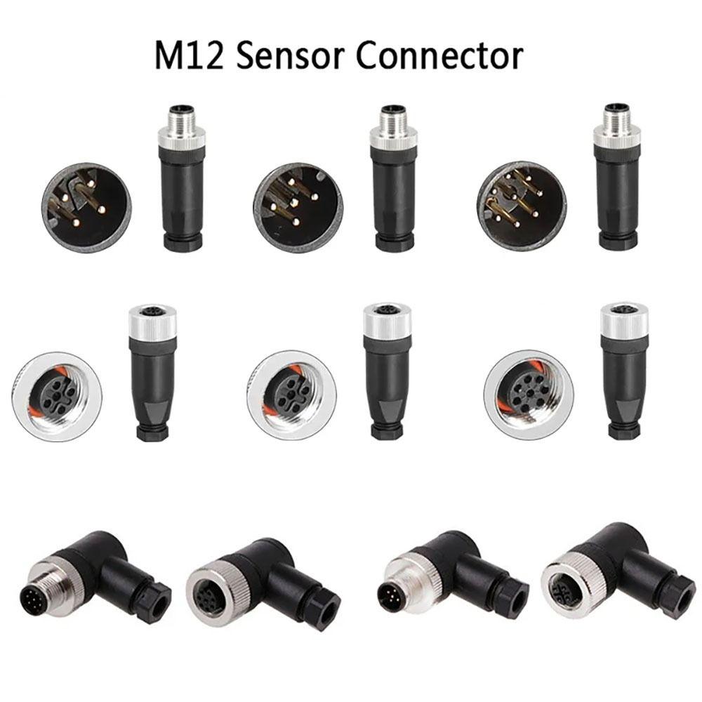Sensor Plug M12 Aviation Plug Connector Screw Threaded Coupling M12 Sensor Connector
