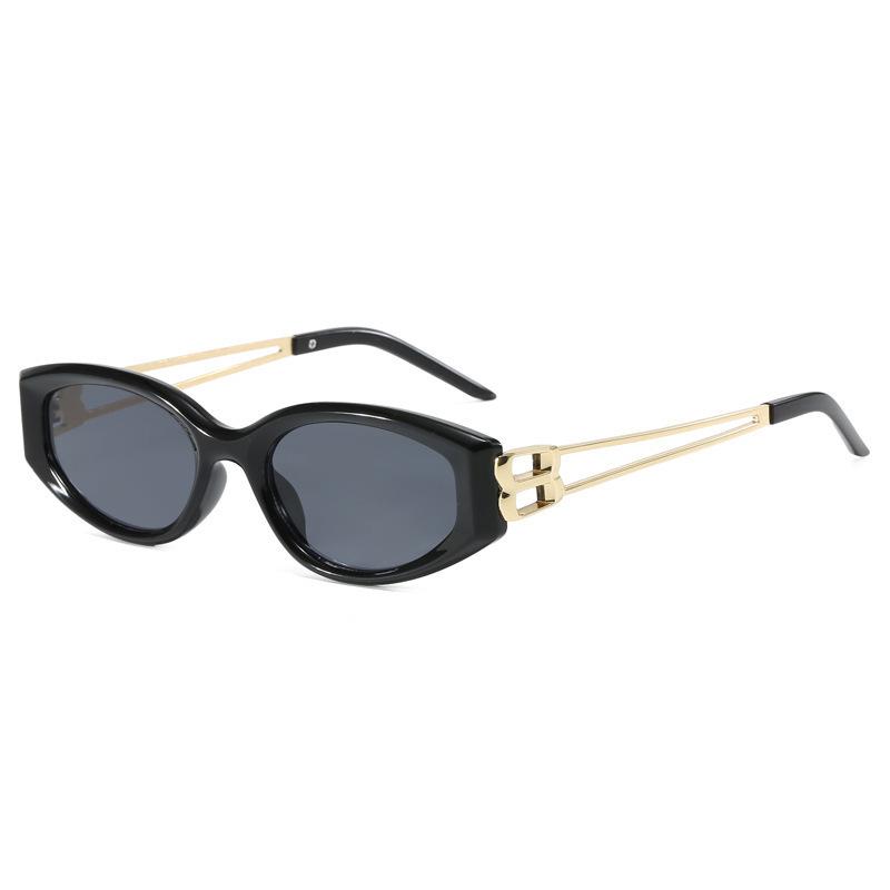 Солнцезащитные очки овальной формы в корейском стиле - Модные очки с защитой от УФ, вдохновленные европейскими и американскими инфлюенсерами