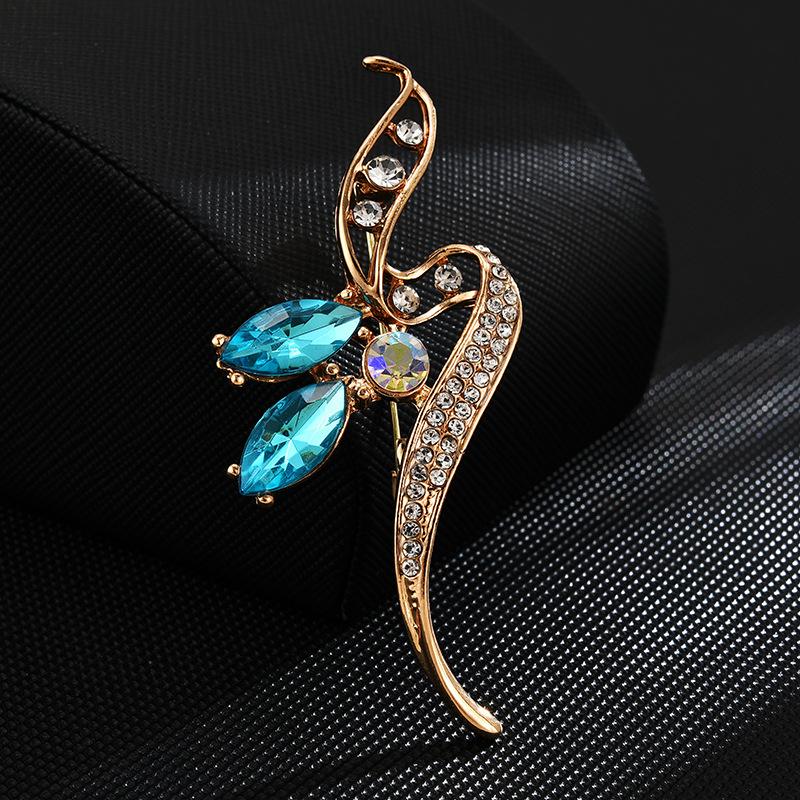 Brooch High-End Sense Niche Light Luxury Suit Bow Rhinestone Corsage High-End Alloy Creative Clothing Accessories