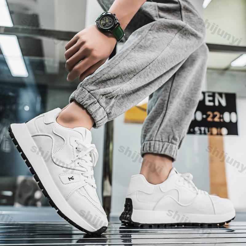 Модные Мужские Белые Кроссовки Осенняя Мода На Шнуровке Уличные Повседневные Обувь Легкая Удобная Сетчатая Дышащая Нескользящая Беговые Кроссовки