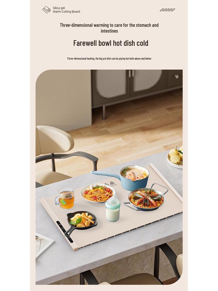 Folding Silicone Food Warmer Pad with Intelligent Temperature Control