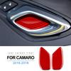 Настоящее мягкое углеродное волокно для Chevrolet Camaro 2016 2017 2018 2019 2020 2021 2022 2023 Аксессуары Декоративная накладка на внутреннюю часть двери Наклейка