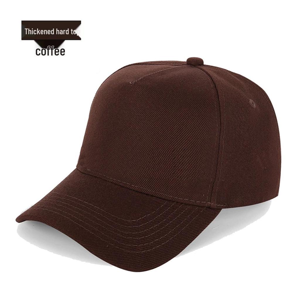 Five-Panel Wool Baseball Cap with Hard Top and Sunshade