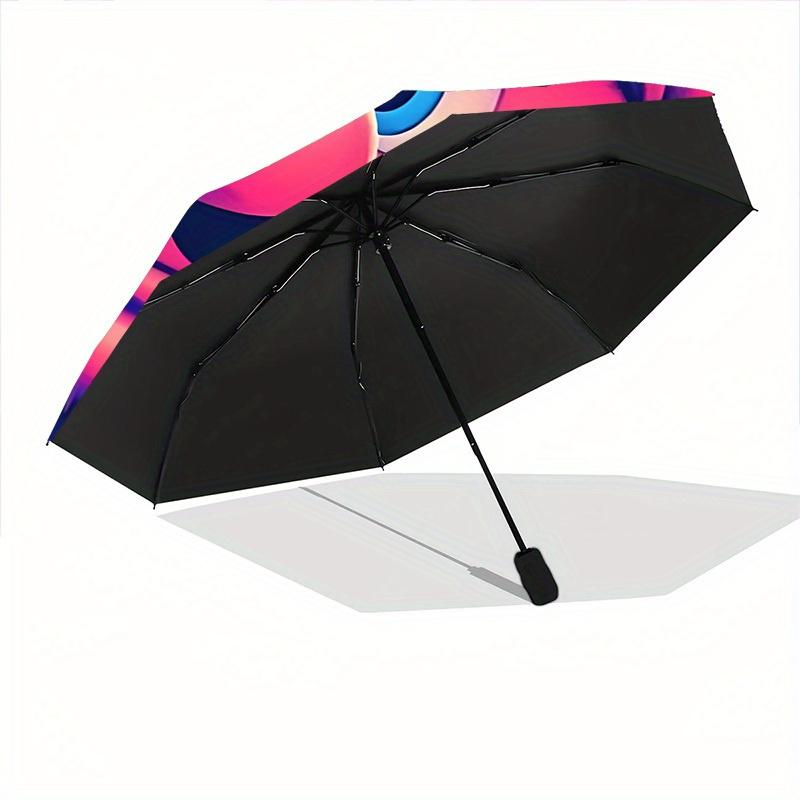 1pc Mario Artwork Self-Folding Cute Umbrella, 8-Bone Compact Travel Umbrella, Durable Plastic And Iron Frame086