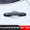 For Lexus NX 250 350 350H 450H  2022 2023 Carbon Car Side Door Door Handle Cover Trim Handles Bowl Cup Covers