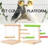 Comfortable Grip Bird Table Training Stand Solid Wood Birds Grinding Perch Holder  Tabletop