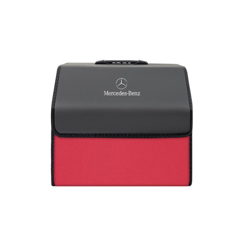 MEA4 Car Trunk Storage Box High-capacity Leather Organizer Case For Mercedes-Benz GLC X253 X254 C-Class W205 W206 A-Class W177 GLA GT