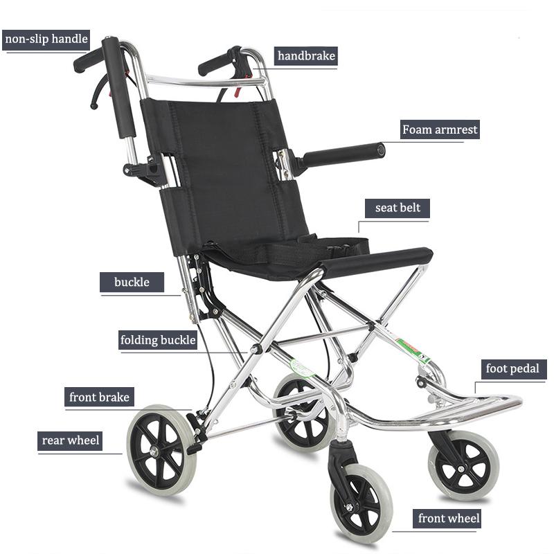 Складная инвалидная коляска для пожилых людей, скутер, портативный маленький простой складной легкий туристический самолет, доступный