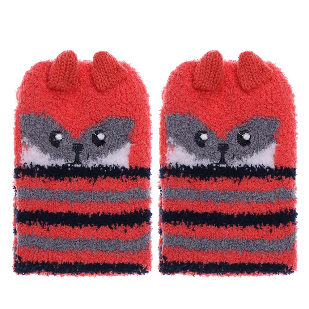 Нескользящие 3D Пушистые Зимние Теплые Подарочные Носки с Коробкой Напольный Чулок Коралловый Флис Носок Рождественские Носки