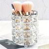 Metal Makeup Brush Storage Tube Eyebrow Pencil Makeup Organizer Bead Crystal Jewelry Storage Box