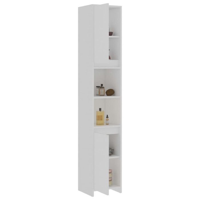VidaXL Bathroom Cabinet White 30x30x183.5 Cm Engineered Wood 802669