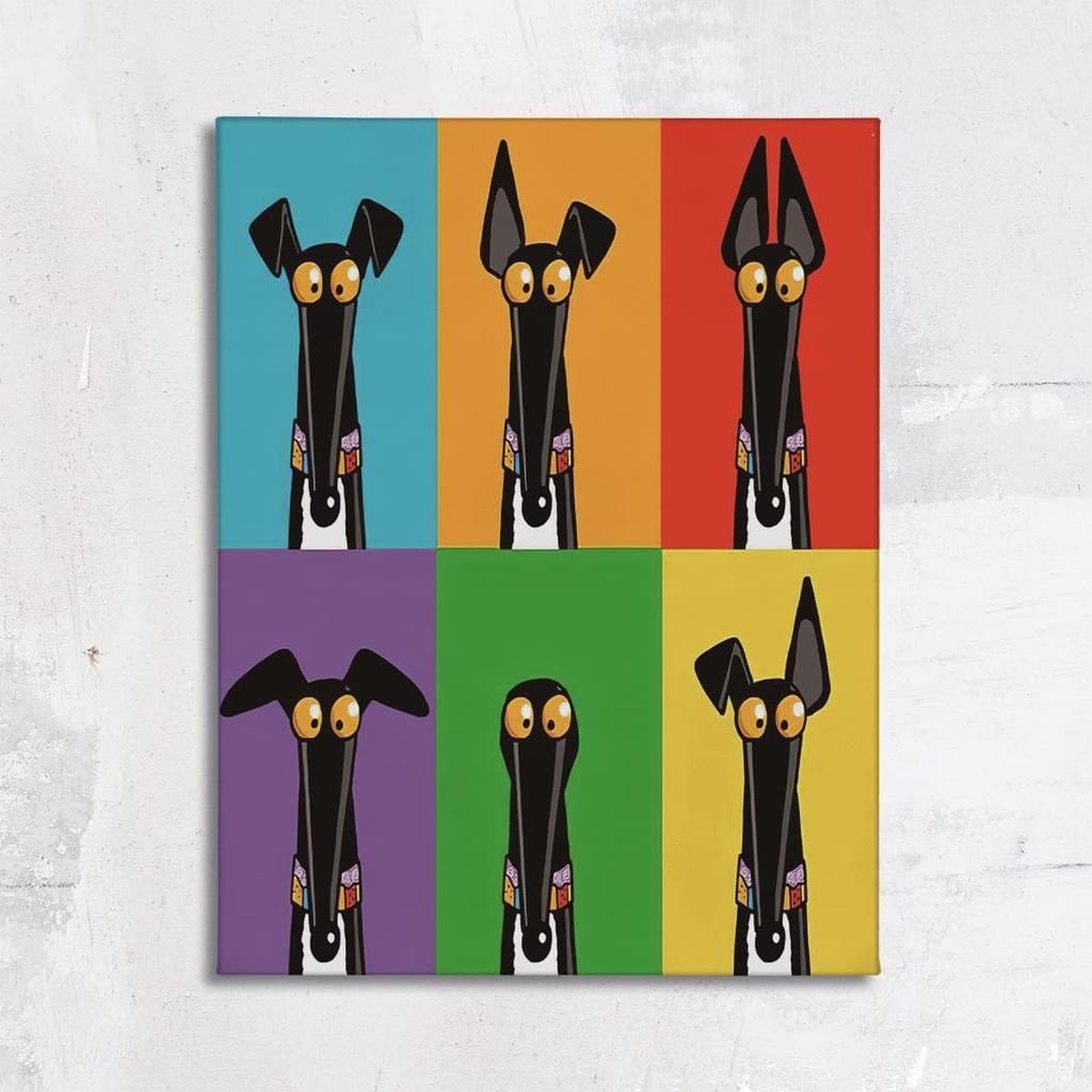 Funny Dachshund Canvas Wall Art Prints Framed for Dog Lovers - House Wall Decor for Living Room, Girls Bedroom - 11X14 inch Artwork Signs, Dachshund