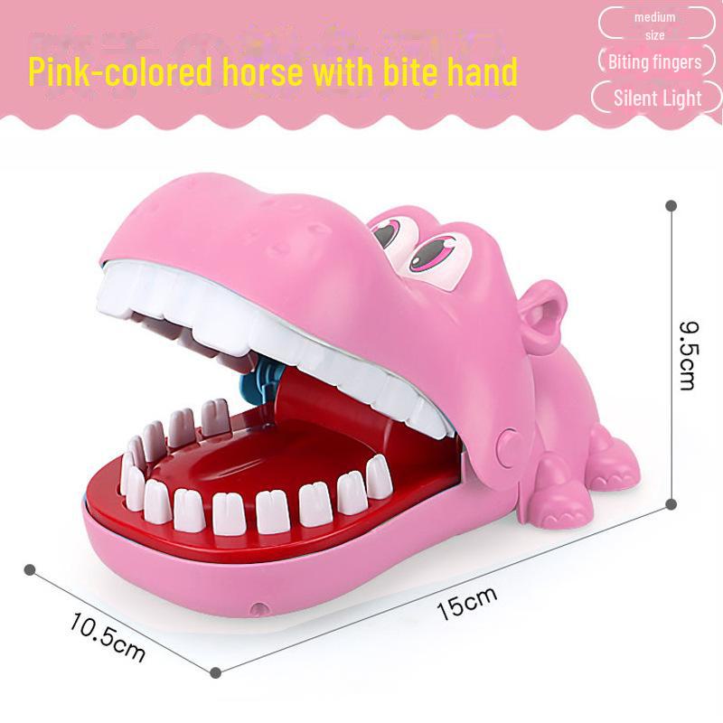 Большая игра с кусающимися зубами акулы и динозавра - игрушка-фокус для родителей и детей