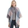 Autumn Winter Thick Double-sided Plaid Square Scarf Women's Scarf Shawl