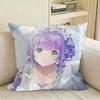 LoveLive KKozue Otomune Square Sofa Pillow Cover Solid Color Living Room Home Decor Cushion Case