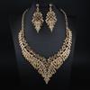 Luxurious European & American Full Diamond Necklace and Earring Set for Women - Evening Dinner Accessories